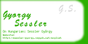 gyorgy sessler business card