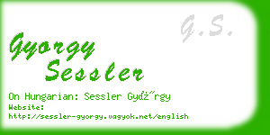 gyorgy sessler business card